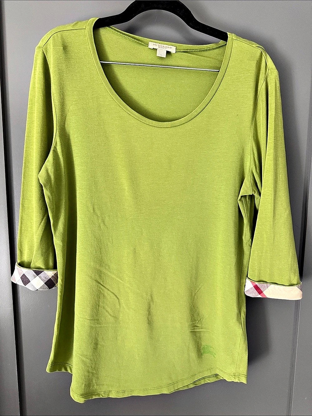 Burberry Brit Tees - Long Sleeve Green Size M